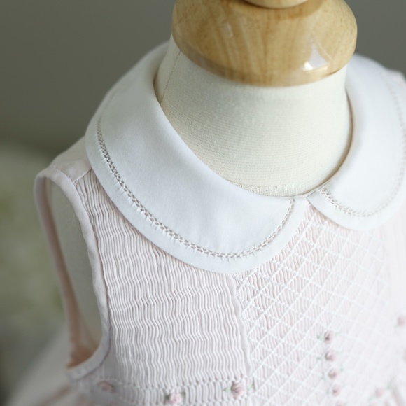 RARE Pink Dress Smocked Friedknit by Feltman Brothers 12 Month Spring LIKE NEW - Picture 5 of 8